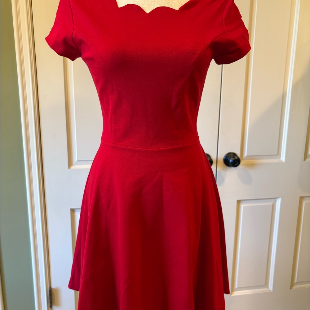 Love...ady Red Sweetheart Mini Dress Fit and Flare